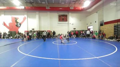 77 lbs Quarterfinal - Mason Baylor, Milan Tribe vs Griffin Johanson, WEBO Youth Wrestling