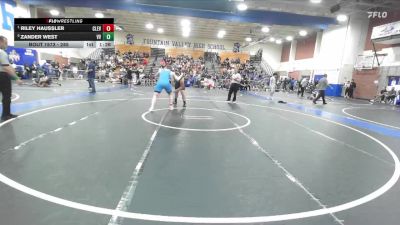 285 lbs Semifinal - Riley Haussler, Cleveland vs Zander West, Victor Valley