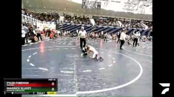 45 lbs Quarterfinal - Tyler Foreman, Bangor vs Maverick Elliott, Warrior Wrestling