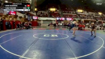 G - 170 lbs Champ. Round 2 - Josie Olszewski, Flathead (Kalispell) Girls vs Carly Wacker, Custer Co. (Miles City) Girls