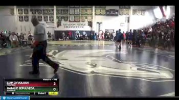 106 lbs Champ. Round 2 - Liam Zyvoloski, Monarch vs Natalie Sepulveda, Bonanza