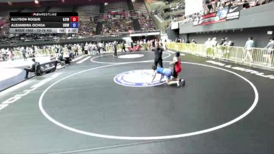 72-76 kg Quarters - Allyson Roque, Delano Jr. Tigers Wrestling Club vs Alejandra Ochoa, Edison High School Wrestling