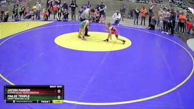 50 lbs Quarterfinal - Finlee Temple, Sweet Home Mat Club vs Jaydin Parker, Illinois Valley Youth Wrestlin