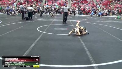 67 lbs Quarterfinal - Korbin Little, South Central Punisher Wrestli vs Karsyn McCluskey, Team Haysville Wrestling Club