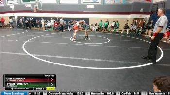 150 lbs Semifinal - Sam Cordova, St. Thomas Catholic vs Tyler Pomeroy, Huntsville