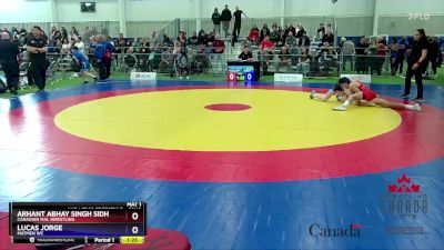 52kg Champ. Round 1 - Arhant Abhay Singh Sidhu, Canadian Mal Wrestling vs Lucas Jorge, Matmen WC