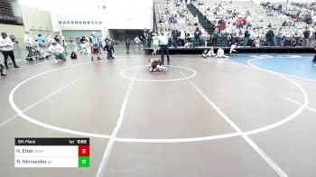 56-B lbs 5th Place - Harry Etter, RedNose Wrestling School vs Noah Hernandez, Barn Brothers