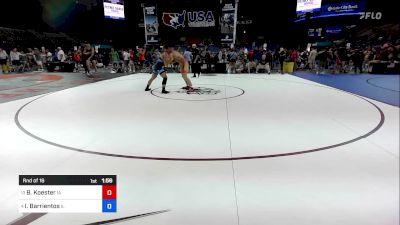 175 lbs Rnd Of 16 - Brayden Koester, IA vs Isaac Barrientos, IL