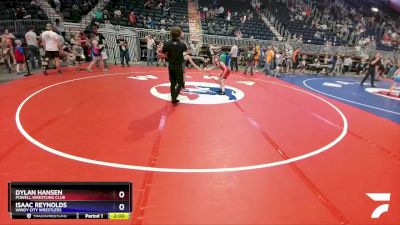 78 lbs Cons. Round 3 - Dylan Hansen, Powell Wrestling Club vs Isaac Reynolds, Windy City Wrestlers