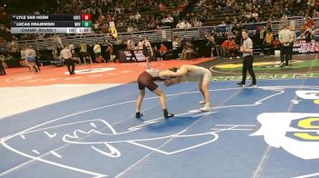 Champ. Round 1 - Lucas Krajewski, Waverly vs Lyle Van Horn, Crete