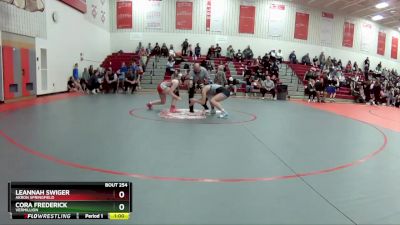 130 lbs Cons. Semi - Leannah Swiger, Akron Springfield vs Cora Frederick, Vermillion