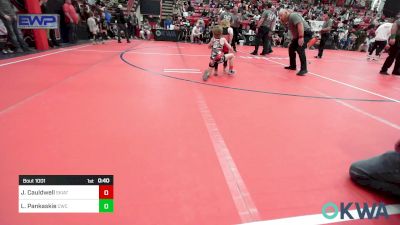 46 lbs Round Of 16 - Jackson Cauldwell, Skiatook Youth Wrestling vs Lane Pankaskie, Claremore Wrestling Club