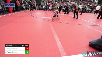 46 lbs Round Of 16 - Jackson Cauldwell, Skiatook Youth Wrestling vs Lane Pankaskie, Claremore Wrestling Club
