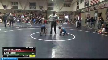 55 lbs Cons. Round 3 - Robert Villarreal, Top Dog Wrestling Club vs David Dotson, Eastern Sabers Wrestling