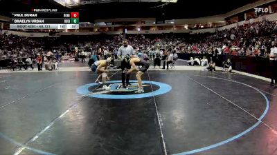 4A 121 lbs Cons. Round 3 - Braelyn Urban, Ruidoso vs Paul Duran, Robertson