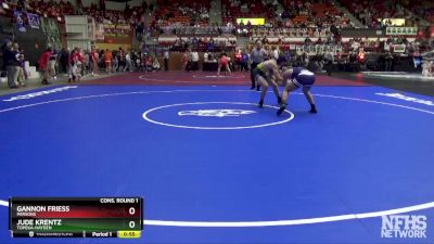 4A 165 lbs Cons. Round 1 - Gannon Friess, Parsons vs Jude Krentz, Topeka-Hayden