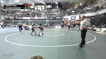 100 lbs 3rd Place Match - Alayanna Barrager, Cherryvale HS vs Kamiryn Clark, Silver Lake HS