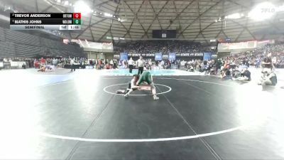 Boys 2A 126 lbs Semifinal - Mathis Johns, Woodland vs Trevor Anderson, Orting