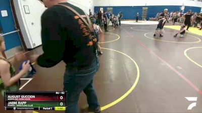 62 lbs Semifinal - August Guccion, North Big Horn Rams vs JaeBe Rapp, Powell Wrestling Club