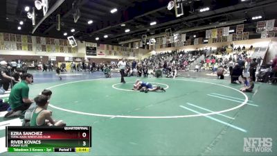 71 lbs Quarterfinal - Ezra Sanchez, Total Kaos Wrestling Club vs River Kovacs, Poway Elite