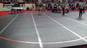 75_B lbs Semifinal - Rocco Creazzo, Nazareth vs Joey Myers, Portage