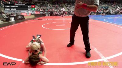 52 lbs Round Of 16 - Crew Leininger, Westshore Wrestling Club vs Colby Meyer, Sebolt Wrestling Academy