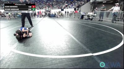 40 lbs Round Of 16 - Koen Behenna, Team Guthrie Wrestling vs Ryker Needham, Coweta Tiger Wrestling