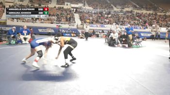 116-D1 Quarterfinal - Annabelle Kaufmann, Mountain View (Mesa) High School vs Abriauna Johnson, Sunrise Mountain