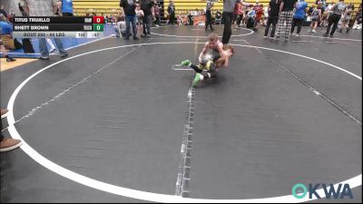 60 lbs Consolation - Titus Trujillo, Raw Wrestling Club vs Rhett Brown, Tecumseh Youth Wrestling