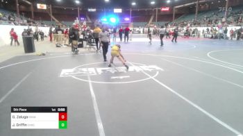 66 lbs 5th Place - Gunnar Zaluga, Grant County Elite vs Jackson Griffin, Choctaw Ironman