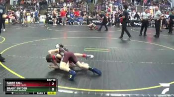 58 lbs Semifinal - Sabre Fall, Chippewa Hills Youth vs Brady Snyder, Martin Mean Machine