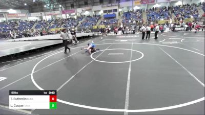 89 lbs Consi Of 8 #2 - Terran Sutherlin, Durango Wrestling Club vs Lydia Cooper, Creede