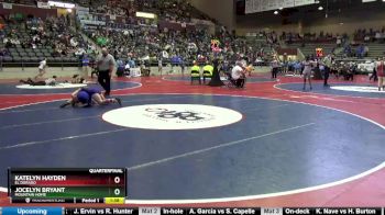 5A 125 lbs Quarterfinal - Jocelyn Bryant, Mountain Home vs Katelyn Hayden, El Dorado