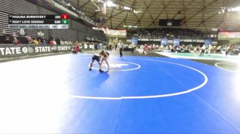 Girls 4A 130 lbs Cons. Round 2 - Roxy Love Sedeno, Sumner (Girls) vs Paulina Bubnovsky, Lake Washington (Girls)