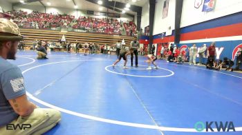 73 lbs Quarterfinal - Demitri Strange, Woodland Wrestling Club vs Ryker Roedenbeck, Tahlequah Wrestling Club