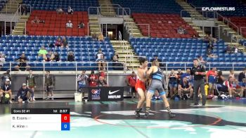 132 lbs Cons 32 #1 - Brian Evans, Utah vs Kaden Hine, Idaho