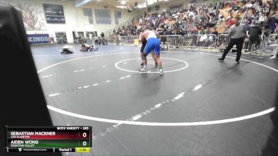 285 lbs Champ. Round 1 - Aiden Wong, Fountain Valley vs Sebastian Mackner, Los Alamitos