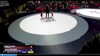 49 lbs Round 2 - Rhett Olson, California vs Zyon Solomon, Team Thunder Wrestling Club