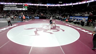 II-110 lbs Cons. Round 2 - Anthony Scolaro, Cobleskill/Richmondville Hs vs Mason Heckman, Granville/Whitehall