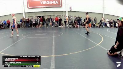 125 lbs Semifinal - Reza Massjouni, VA Elite vs Levi Burkett, Ground Up USA