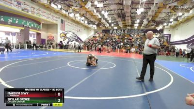 132 Boys Cons. Round 2 - Maksym Siwy, Clairemont vs Skylar Groke, La Costa Canyon