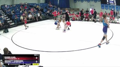 74 lbs Finals (2 Team) - Kasen Karl, Team Missouri Boys vs Bennett Sorensen, Minnesota Storm Red Boys