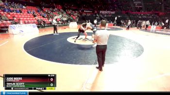 1A 215 lbs Quarterfinal - Taylin Scott, Quincy (Notre Dame) vs Jude Beers, Johnston City