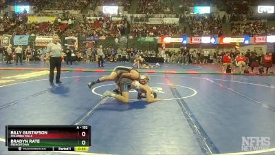 A - 152 lbs Cons. Round 3 - Billy Gustafson, Columbia Falls vs Bradyn Rate, Frenchtown