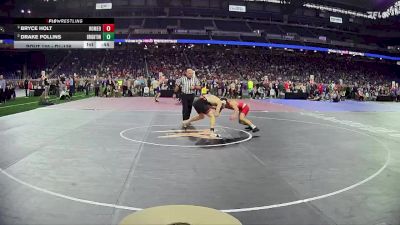 D1-126 lbs Cons. Round 1 - Drake Pollins, Brighton HS vs Bryce Holt, Romeo HS