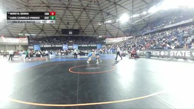 Girls 4A 120 lbs 3rd Place Match - Luna Carrillo Pinedo, Curtis (Girls) vs Mireya Serna, Chiawana (Girls)