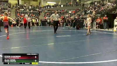 90 lbs Cons. Round 2 - Elias Kiesel, The Best Wrestler vs Kyson Sundberg, Sioux Valley Wrestling