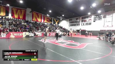 120 lbs Champ. Round 2 - Jacob Jenner, Long Beach Wilson vs Carlos Hernandez, Downey