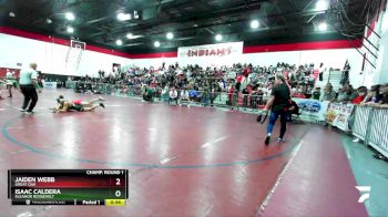 120 lbs Cons. Round 2 - Isaac Caldera, Eleanor Roosevelt vs Jaiden Webb, Great Oak