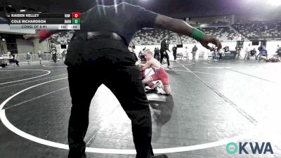 90 lbs Consi Of 8 #1 - Kaisen Kelley, Raw Wrestling Club vs Cole Richardson, Barnsdall Youth Wrestling